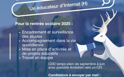 L’Institut d’Anchin recrute…un éducateur d’Internat !